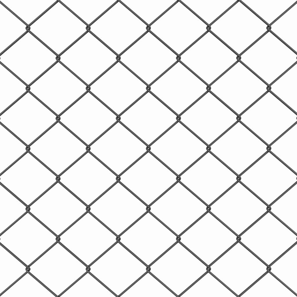 Ķēdes posma žogs ar stabiem Pelēks 0.8 x 25 m Tērauds