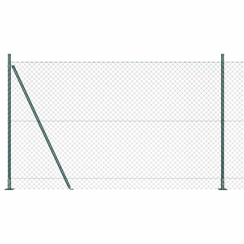 Grandinės ryšio tvora su stulpais Žalia 1.5 x 10 m Plienas