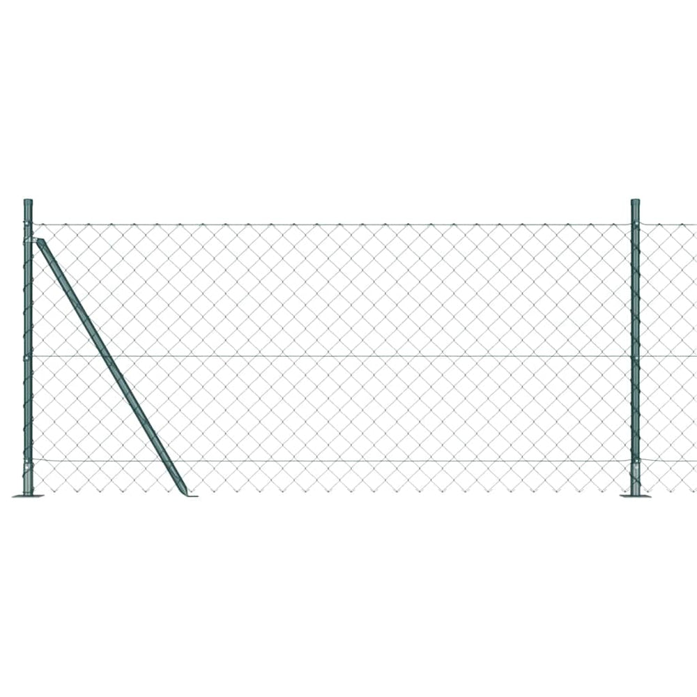Grandinės ryšio tvora su stulpais Žalia 0.8 x 10 m Plienas