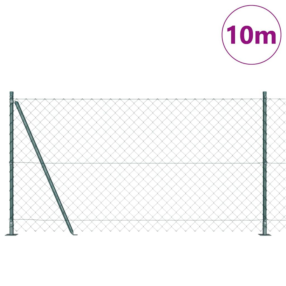Grandinės ryšio tvora su stulpais Žalia 1.2 x 10 m Plienas