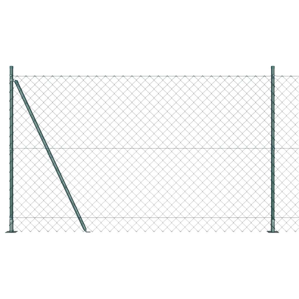 Grandinės ryšio tvora su stulpais Žalia 1.6 x 10 m Plienas