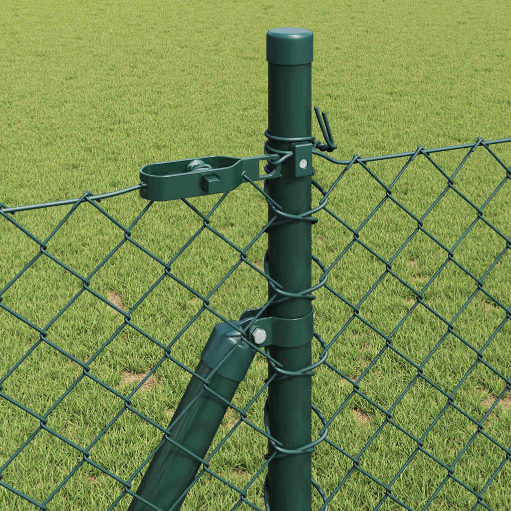 Grandinės ryšio tvora su stulpais Žalia 0.8 x 25 m Plienas