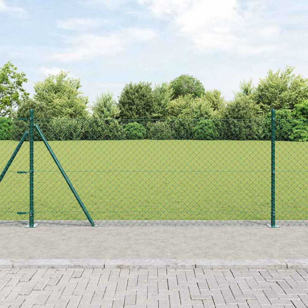 Grandinės ryšio tvora su stulpais Žalia 1 x 25 m Plienas