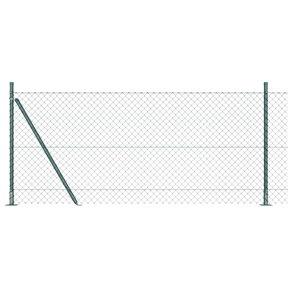 Grandinės ryšio tvora su stulpais Žalia 0.8 x 25 m Plienas