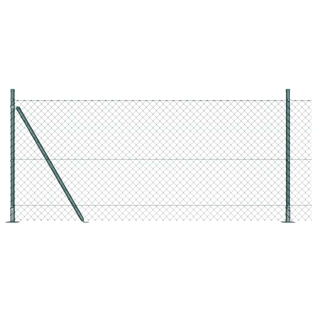 Grandinės ryšio tvora su stulpais Žalia 0.8 x 25 m Plienas