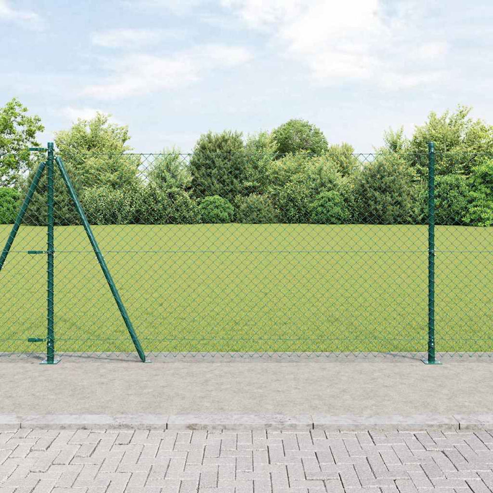 Grandinės ryšio tvora su stulpais Žalia 1.2 x 25 m Plienas