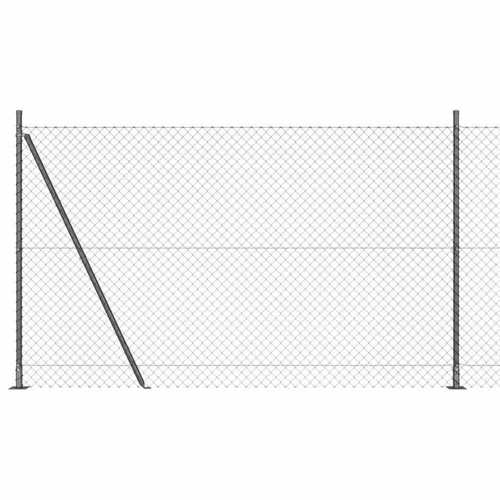 Grandinės ryšio tvora su stulpais Pilka 1.6 x 10 m Plienas