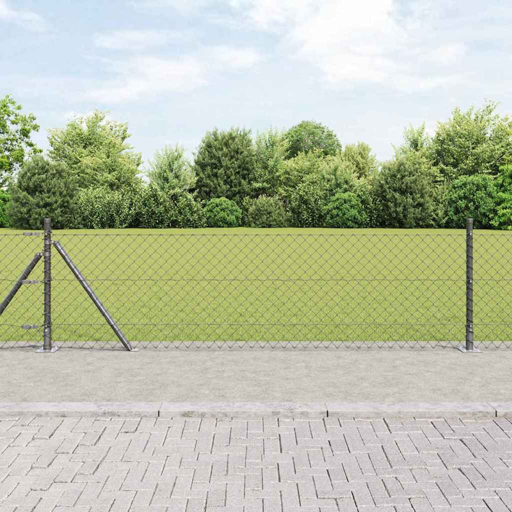 Grandinės ryšio tvora su stulpais Pilka 0.4 x 25 m Plienas