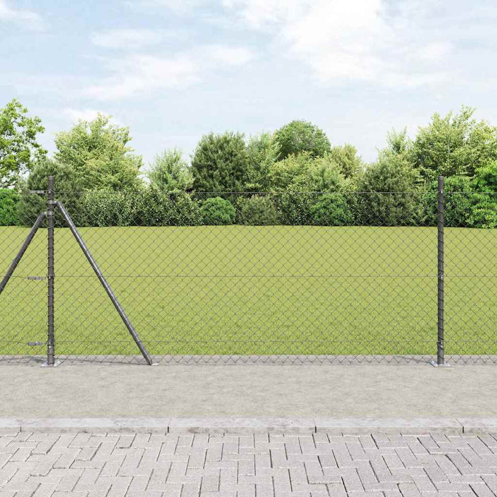 Grandinės ryšio tvora su stulpais Pilka 1 x 25 m Plienas