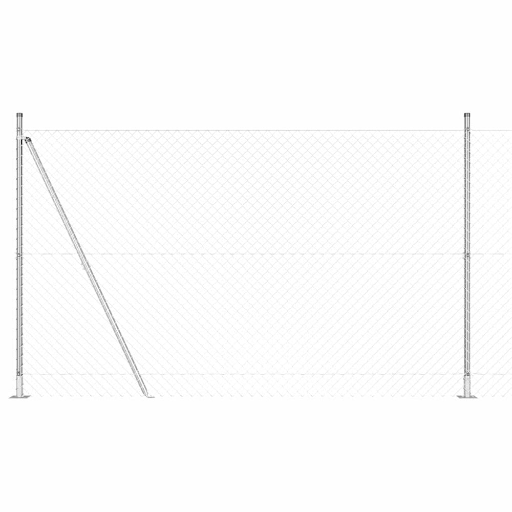 Grandinės ryšio tvora su stulpais Sidabro 1.6 x 10 m Plienas