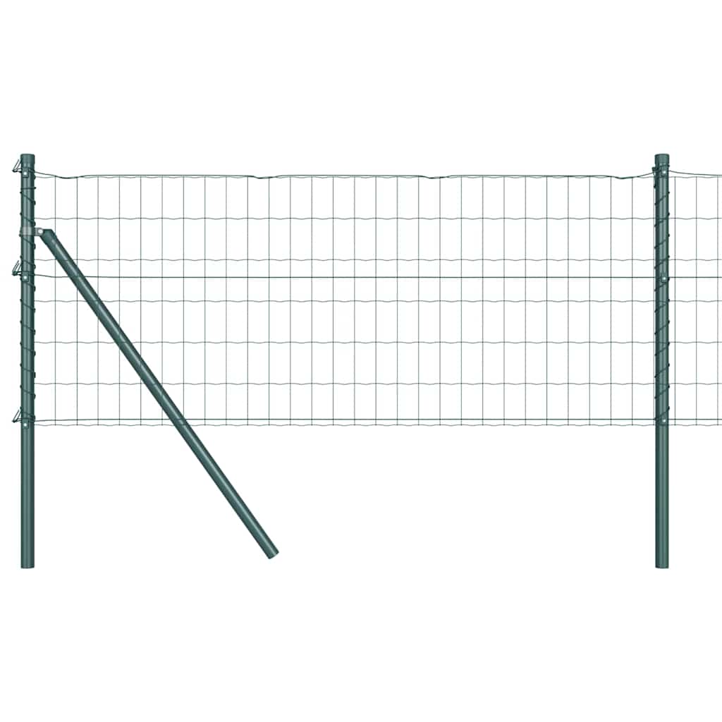 Tvora su stulpais Žalia 0,4 x 10 m Plienas ir PVC