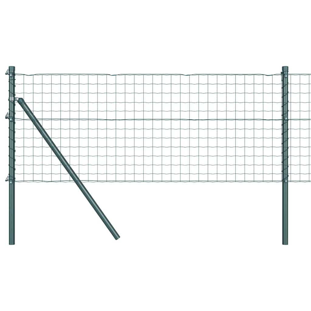 Žogs ar stabiem Zaļš 0,4 x 50 m Tērauds un PVC