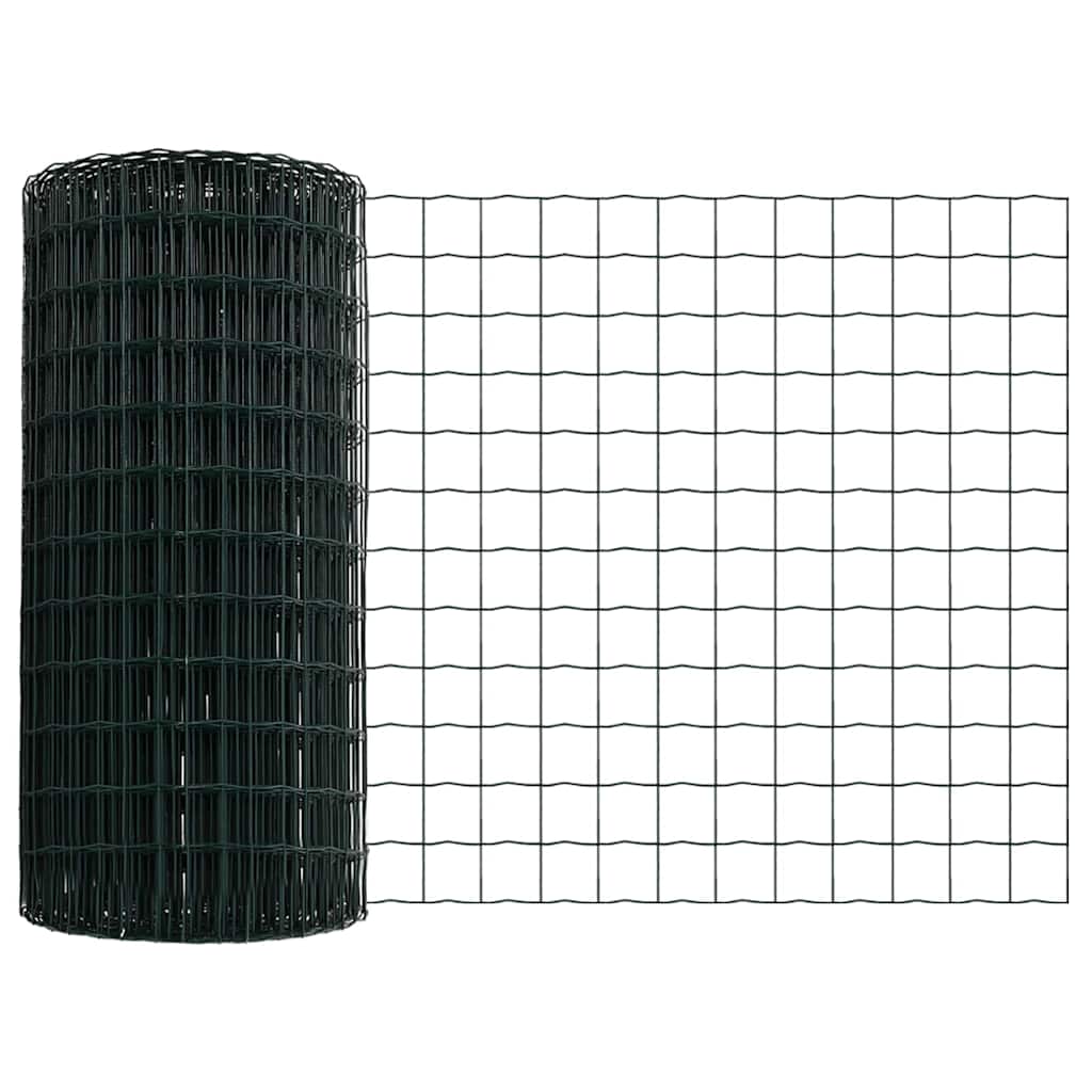 Žogs ar stabiem Zaļš 0,4 x 50 m Tērauds un PVC