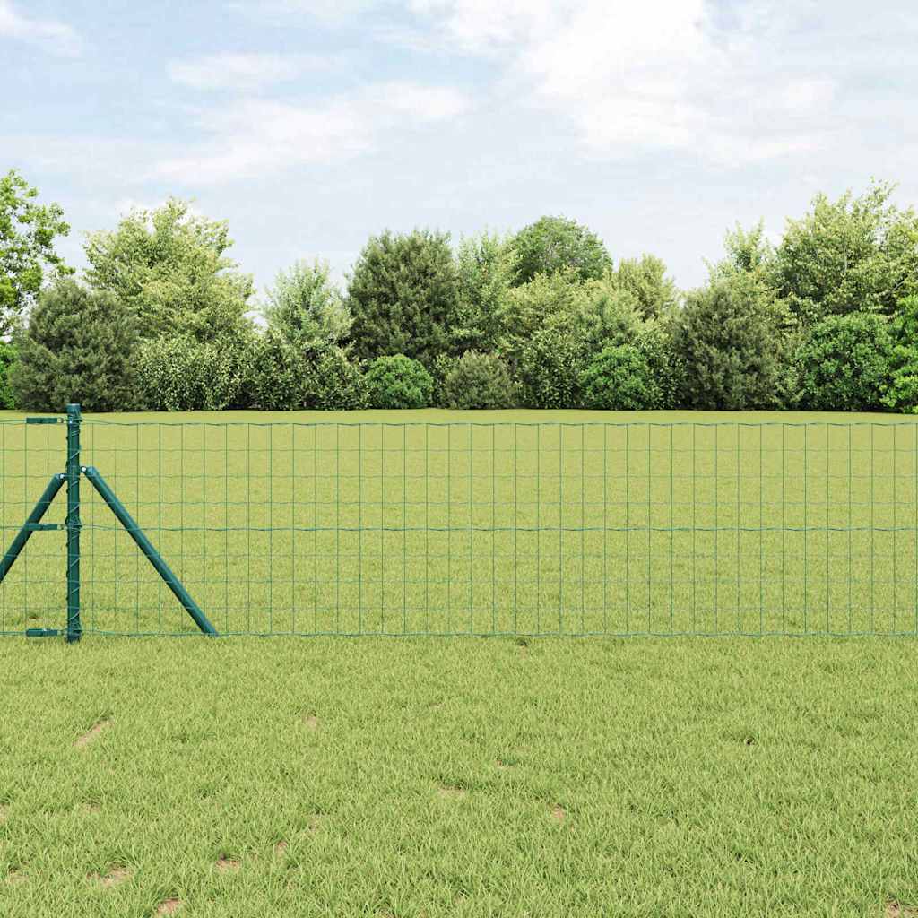 Tvora su stulpais Žalia 0.4 x 50 m Plienas