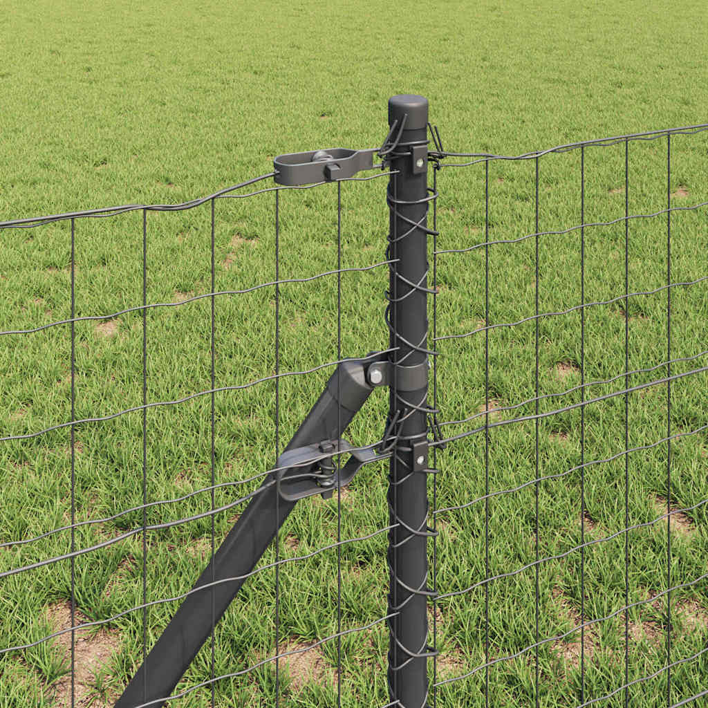 Žogs ar stabiem Pelēks 0,6 x 25 m Tērauds