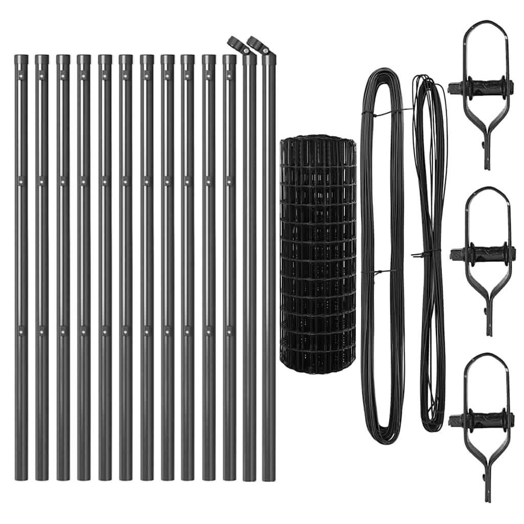 Tvora su stulpais Pilka 0.6 x 25 m Plienas