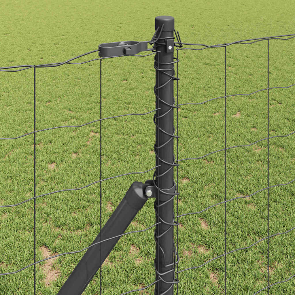 Žogs ar stabiem Pelēks 1,2 x 25 m Tērauds