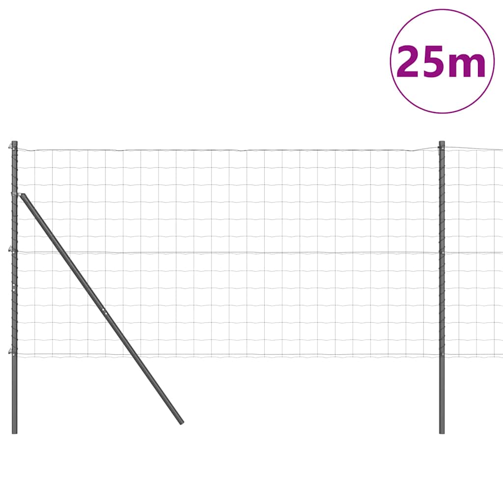 Žogs ar stabiem Pelēks 1,2 x 25 m Tērauds