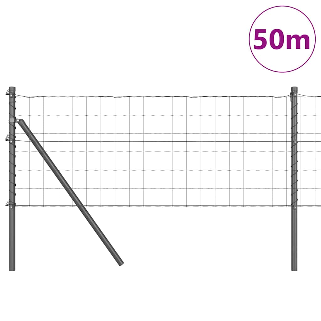 Tvora su stulpais Pilka 0.6 x 50 m Plienas