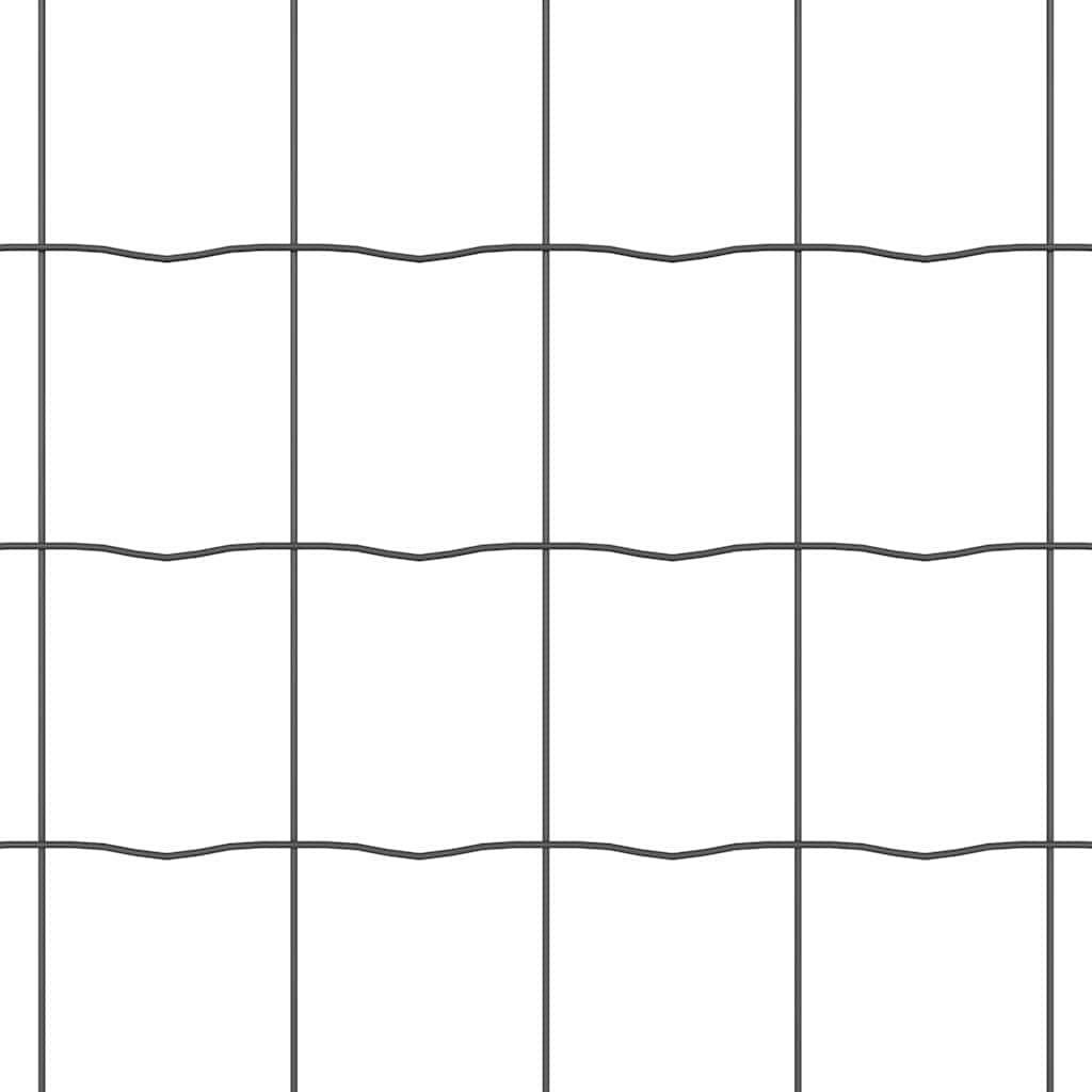Fence with posts Gray 1.4 x 10 m Steel