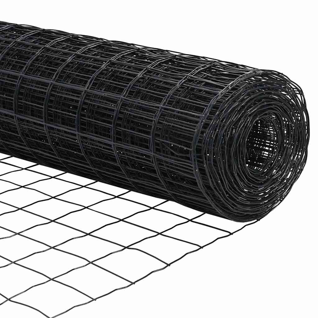 Žogu komplekts ar stabiem Pelēks 0.8 x 25 m Tērauds