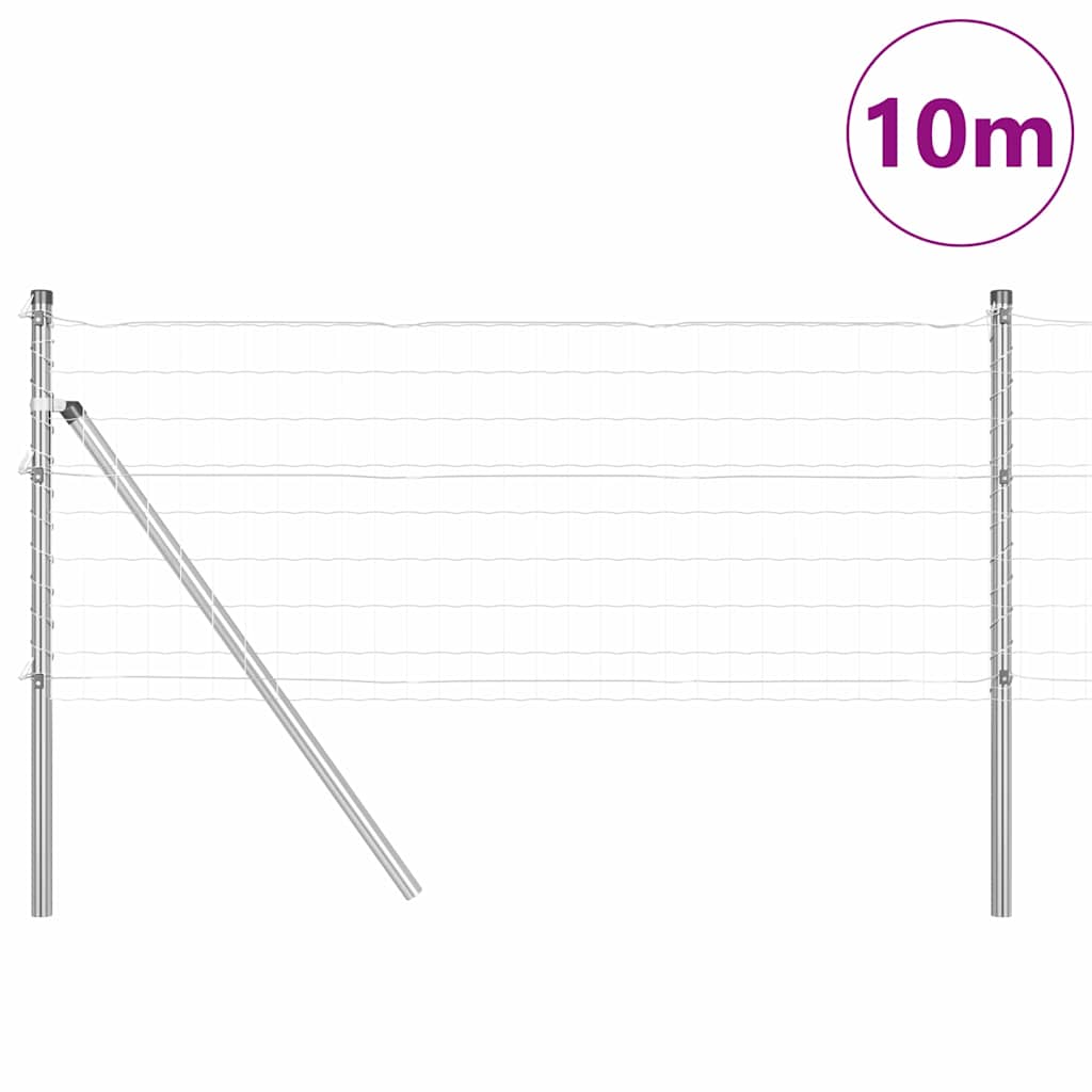 Tvora su stulpais Sidabro 0.8 x 10 m Plienas