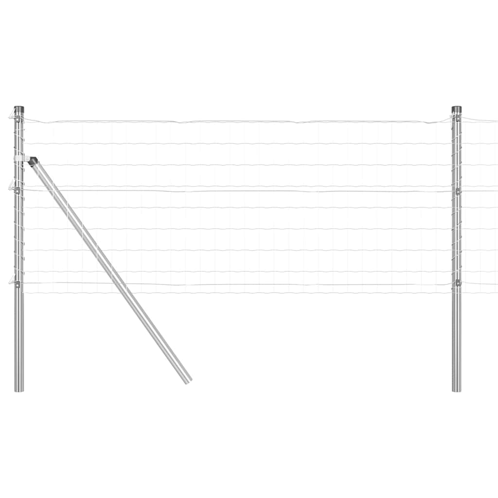 Žogs ar stabiem Sudrabs 0.8 x 25 m Tērauds