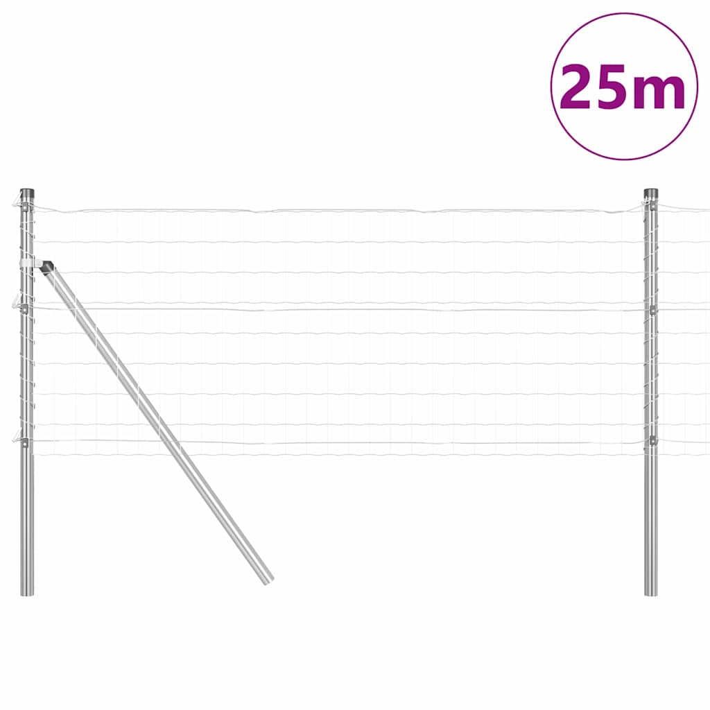 Žogs ar stabiem Sudrabs 0.8 x 25 m Tērauds