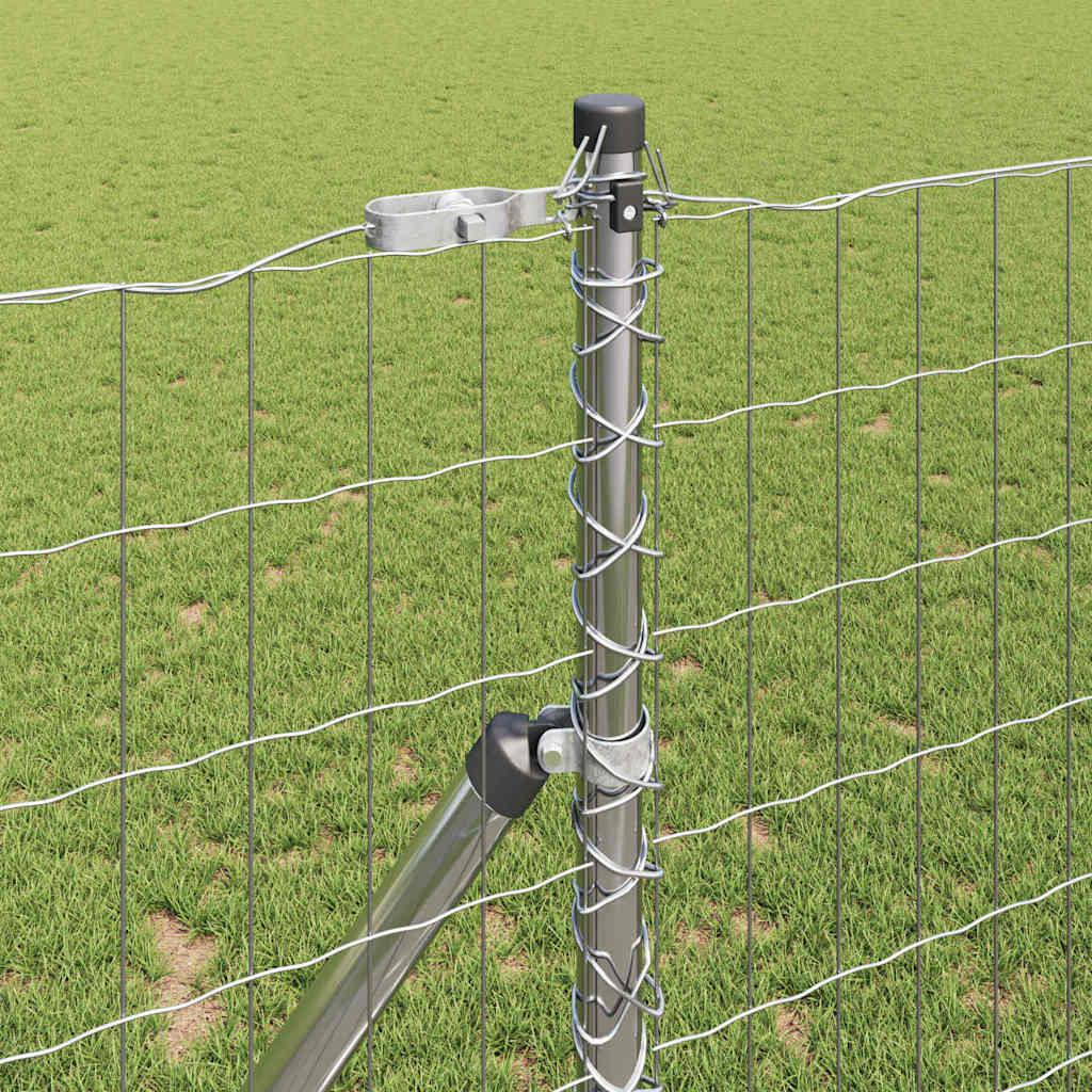 Sēta ar stabiem Sudraba 1,2 x 25 m Tērauds