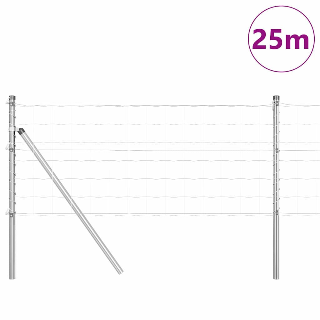 Žogs ar stabiem Sudrabs 0.8 x 25 m Tērauds