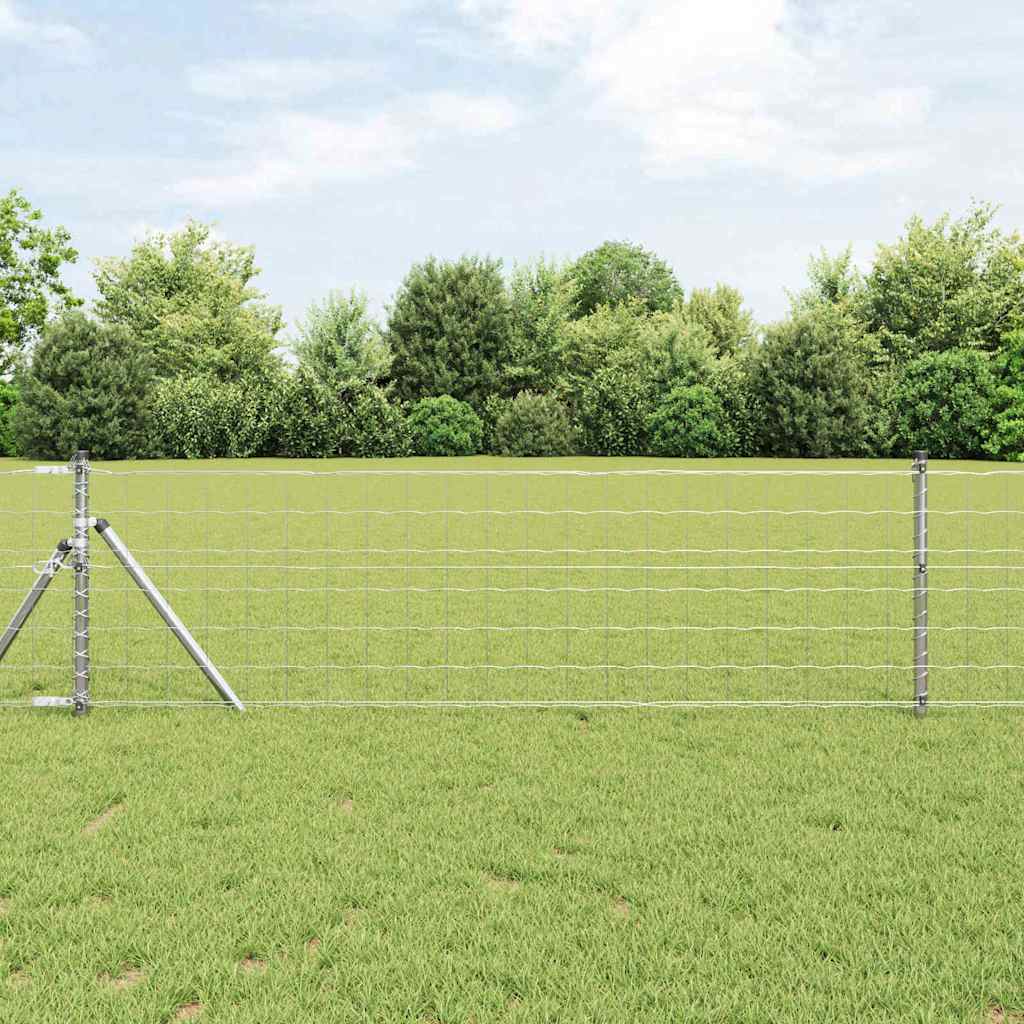 Žogs ar stabiem Sudraba 0,4 x 50 m Tērauds un PVC