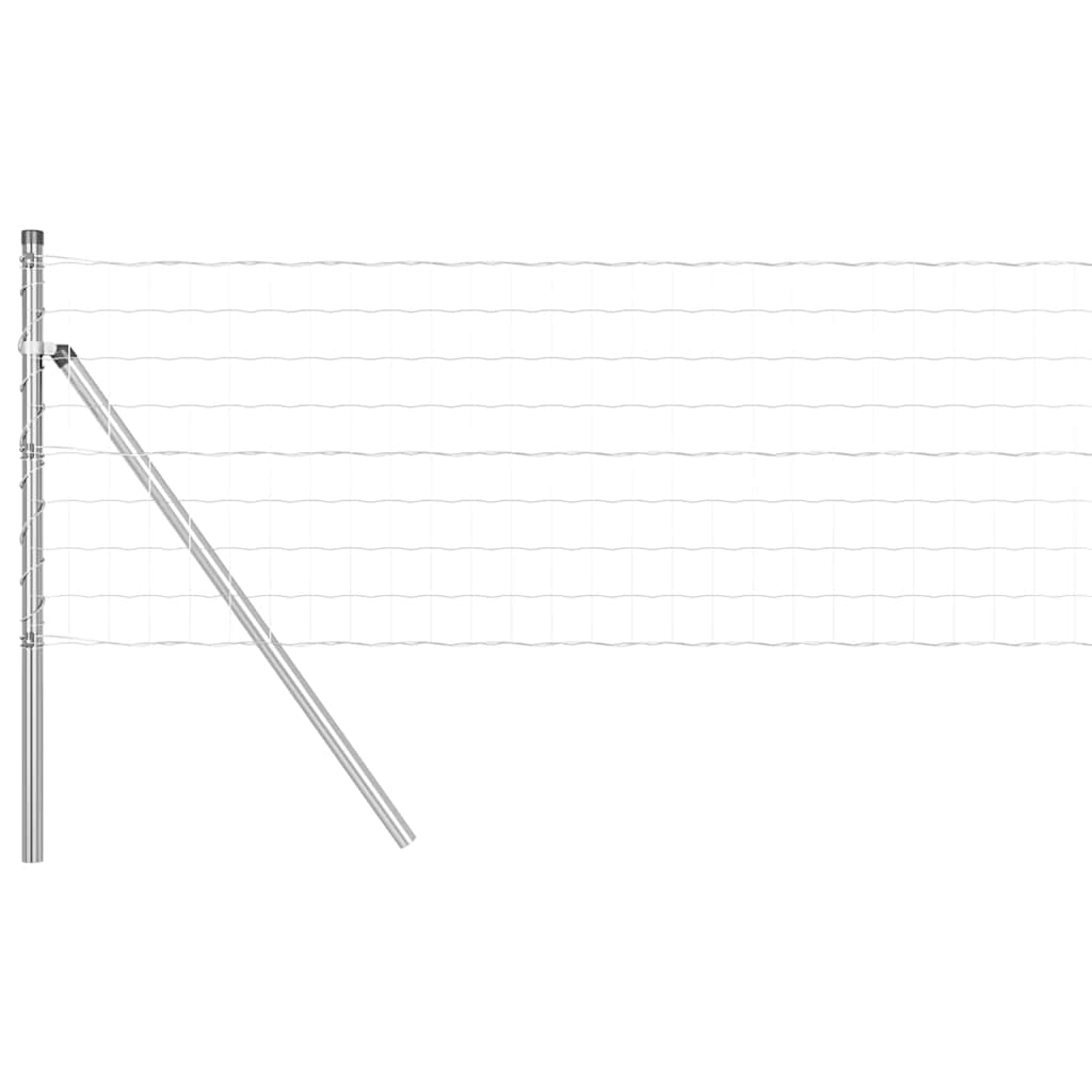 Žoga ar stabiem Sudraba 0.4 x 50 m Tērauds