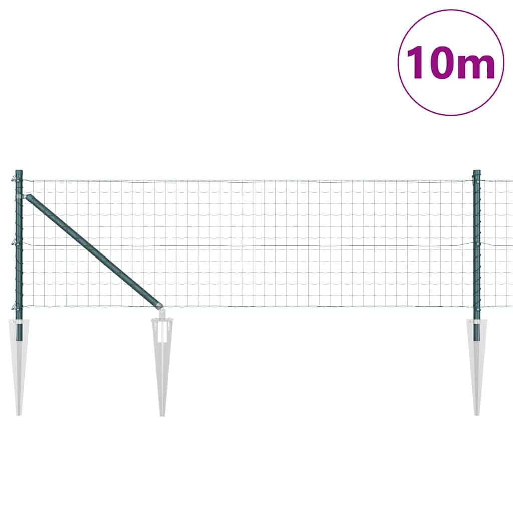 Žogu ar stabiem, zaļš, 0,6 x 10 m, tērauds