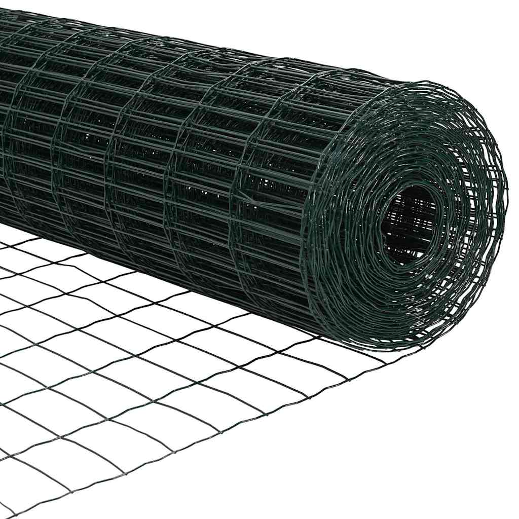 Sēta ar stabiem Zaļa 1,5 x 10 m Tērauds