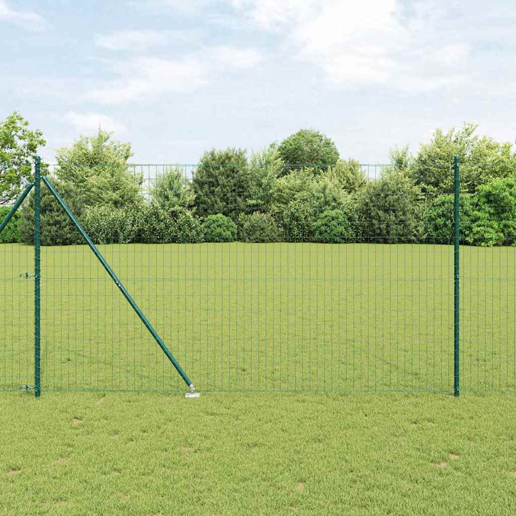 Sēta ar stabiem Zaļa 1,5 x 10 m Tērauds