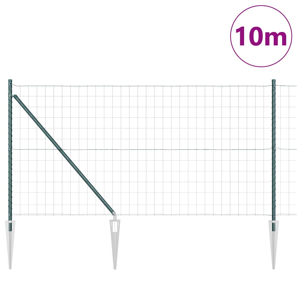 Žogs ar stabiem Zaļš 1 x 10 m Tērauds