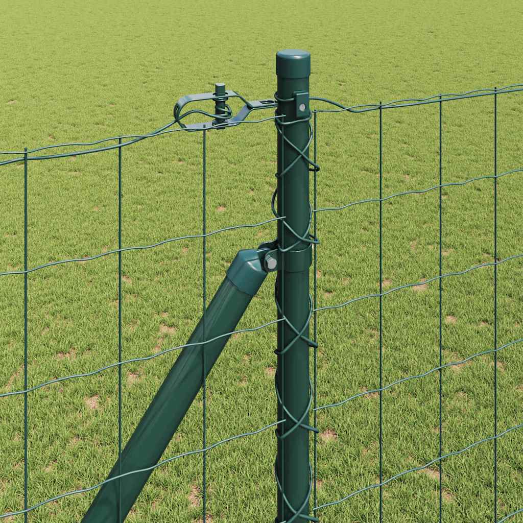 Sēta ar stabiem Zaļa 1,5 x 10 m Tērauds