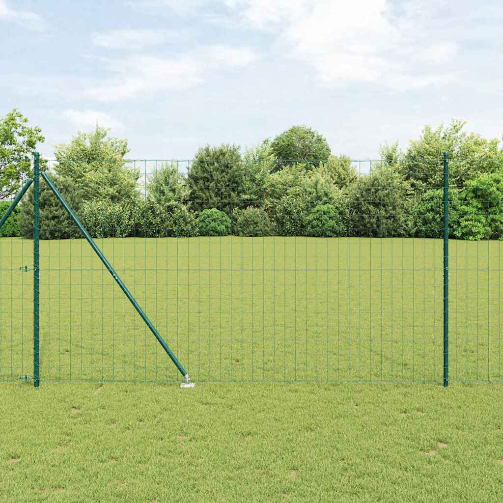 Sēta ar stabiem Zaļa 1,5 x 10 m Tērauds