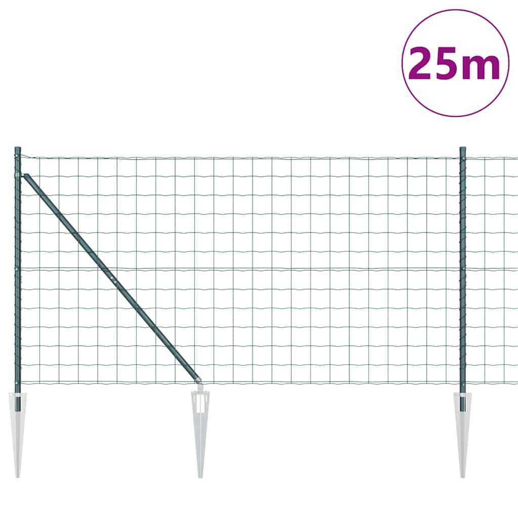 Tvora su stulpais Žalia 1 x 25 m Plienas