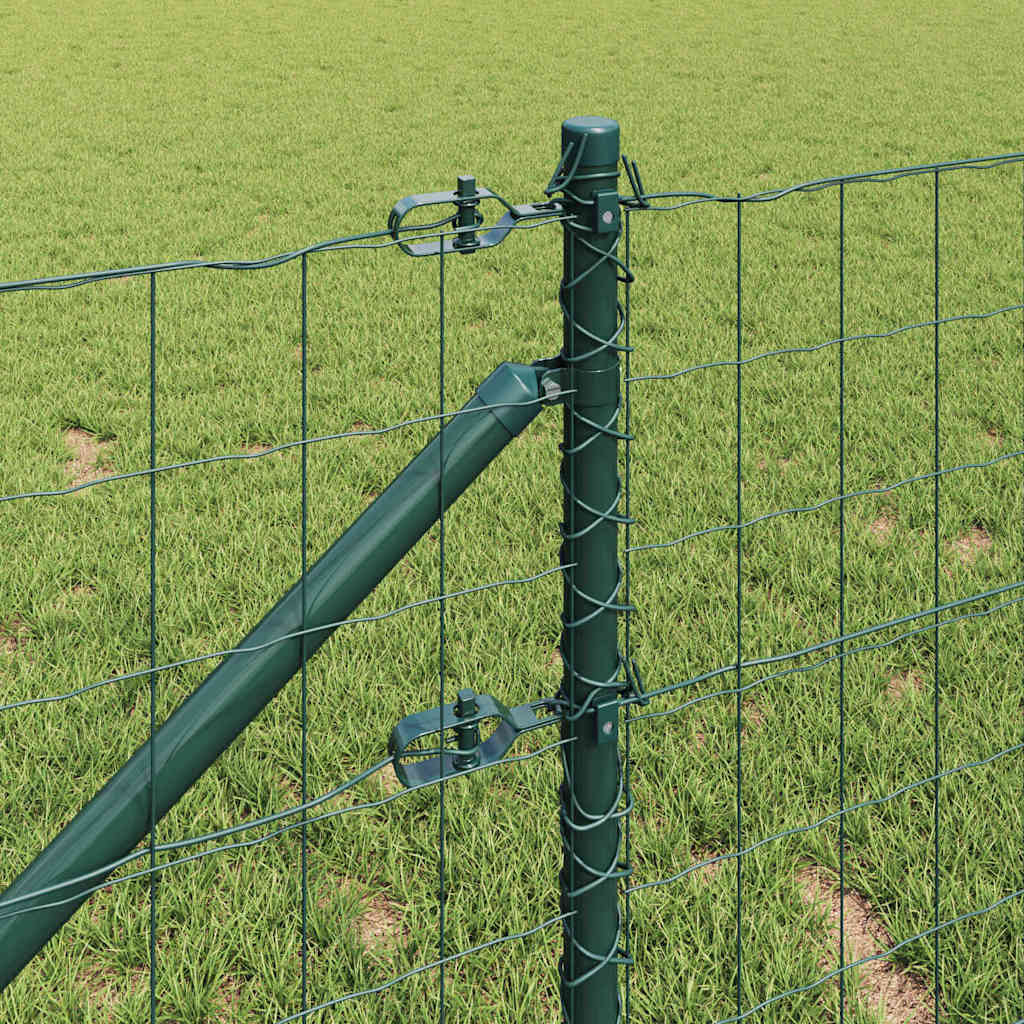 Žogu komplekts ar stabiem Zaļš 0.6 x 50 m Tērauds