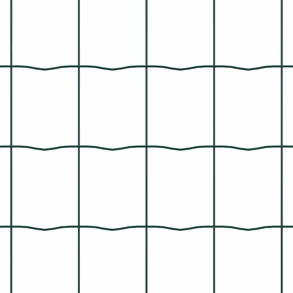 Fence with Posts Green 1.2 x 10 m Steel