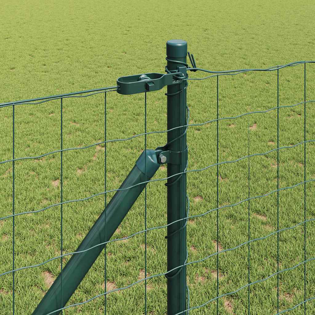 Fence with Posts Green 1.2 x 10 m Steel
