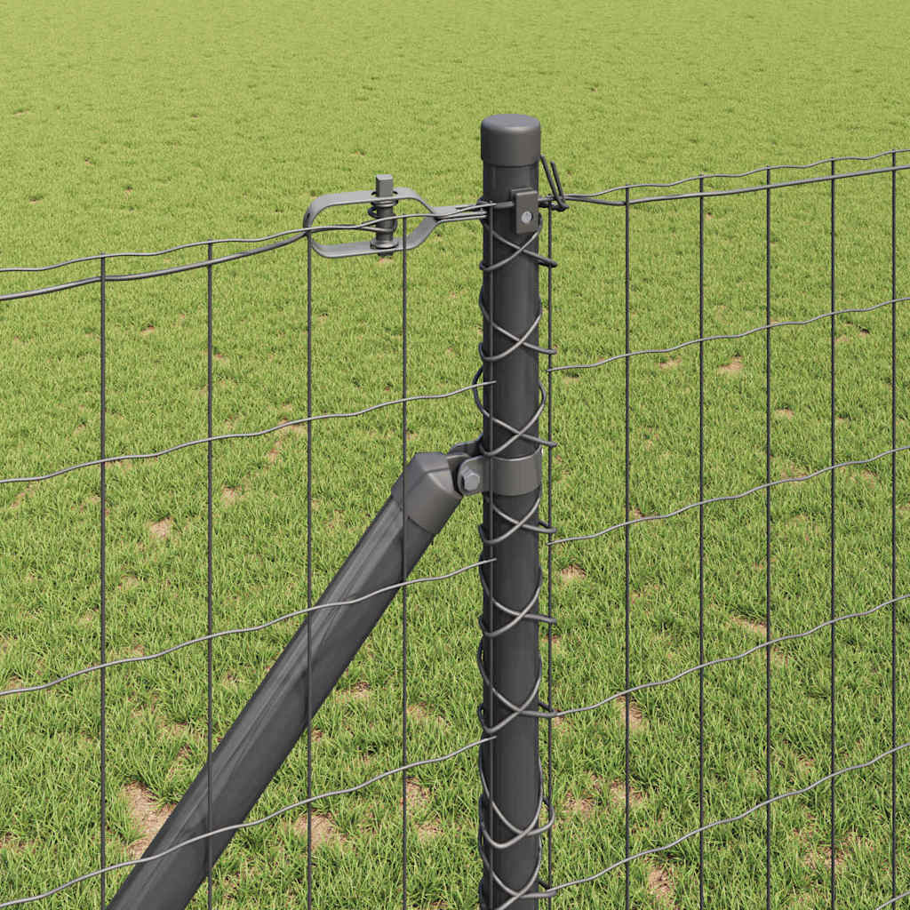 Žogs ar stabiem Pelēks 1,2 x 25 m Tērauds