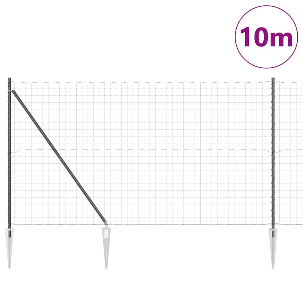 Žogs ar stabiem Pelēks 1.6 x 10 m Tērauds