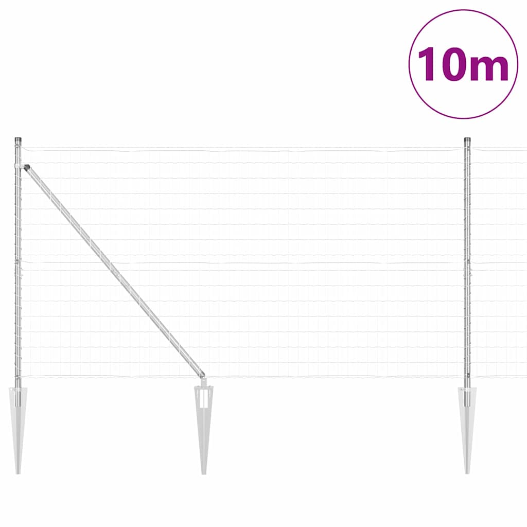 Tvora su stulpais Sidabro 1.2 x 10 m Plienas