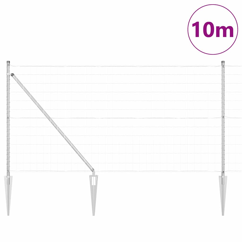 Žoga ar stabiem Sudraba 1 x 10 m Tērauds