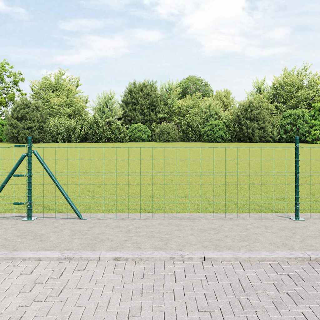 Žogu sietojums ar stabiem Zaļš 0,4 x 10 m Tērauds
