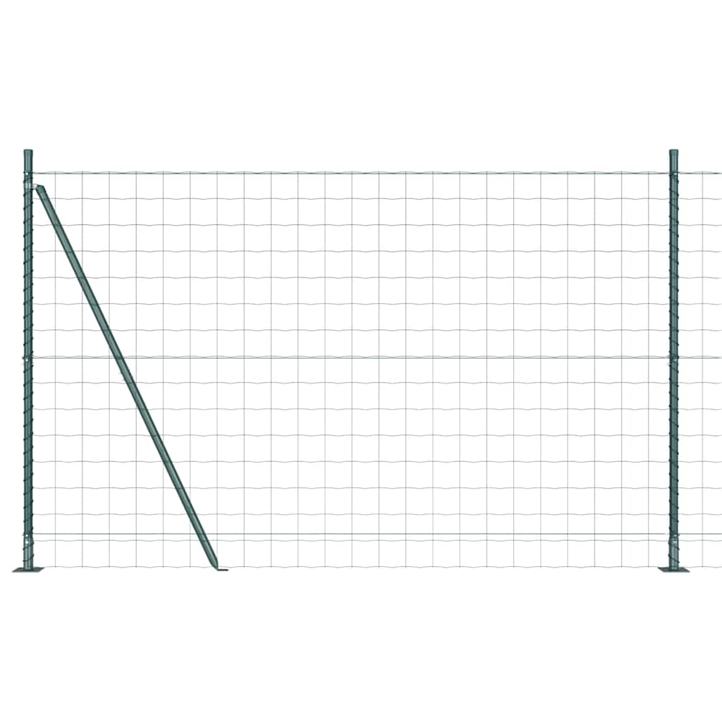 Sēta ar stabiem Zaļa 1,5 x 10 m Tērauds
