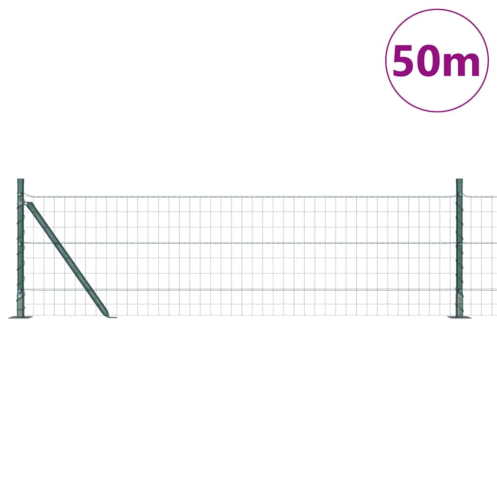 Tvora su stulpais Žalia 0.4 x 50 m Plienas