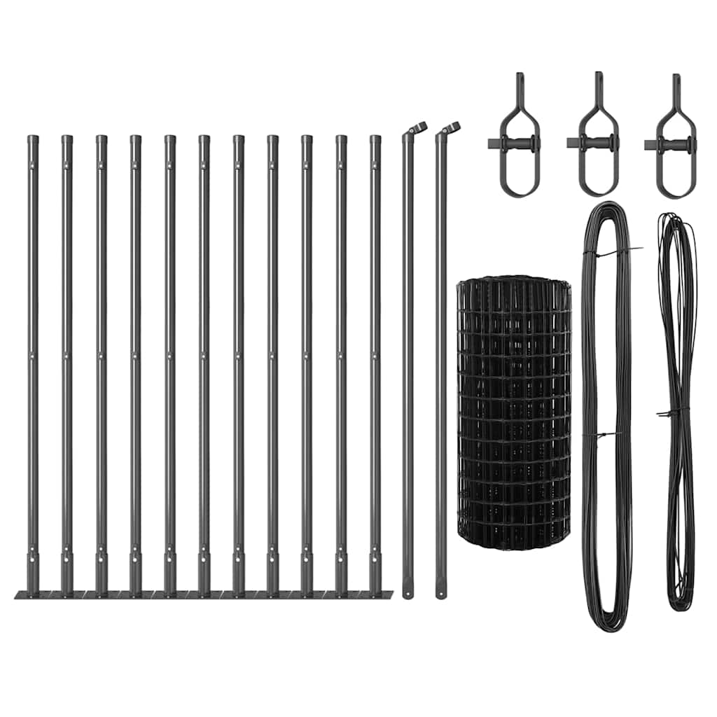 Tvora su stulpais Pilka 0.4 x 25 m Plienas